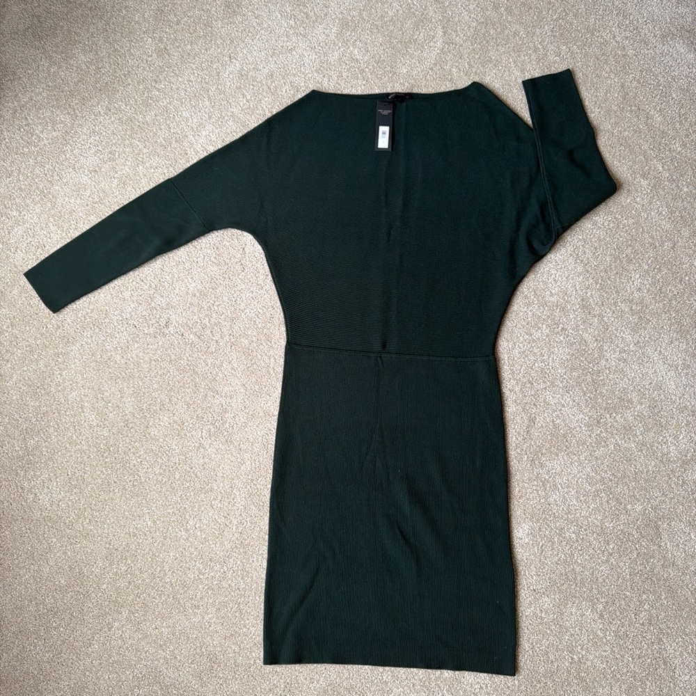 Banana Republic Dark Green Long Sleeve Dress
